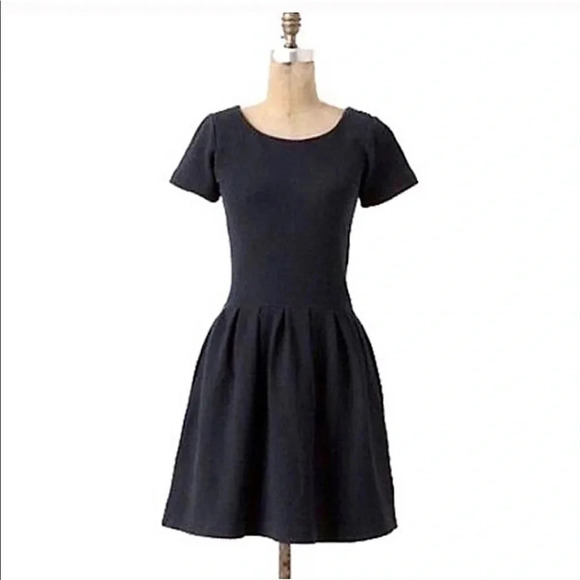 NWT Ganni Navy Fulton Basketweave Dress - Picture 1 of 5